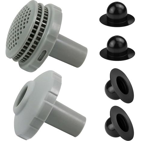 25022E Pool-Wasserstrahl-Anschlussset, Einlassdüse, Auslassgitter, Lochstopfen, 3,2-cm-Anschlüsse, Zubehör für Aufstellpools, Wasserzirkulation und -filtration  3,2-cm-Poolschlauchverbinder mit Siebgi (1/5)