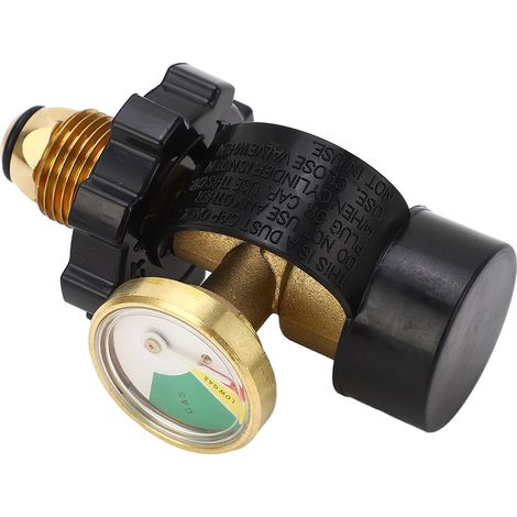 Manomètre propane cuivre filetage femelle 20mm raccord QCC Type 1 bouteille 5-100lb Amérique Nord 25-250PSIG 2.5-20PSIG avec étui bleu (1/5)