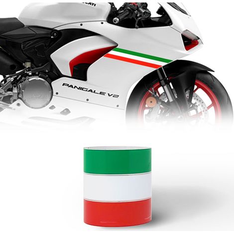 Bike Stripe Tricolore Italia - Dimensione: 8 CM X 2 MT