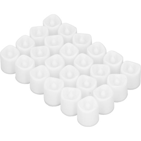 Lot de 24 bougies électroniques LED sans flamme, écologiques et sans danger pour l'environnement, idéales pour un mariage romantique. (1/5)