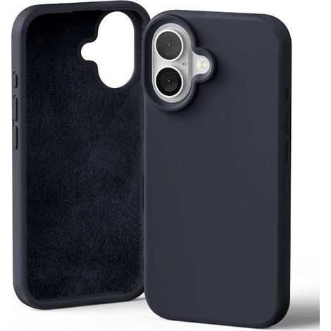 Funda Mercury de silicona para iPhone 16 de 6,1 pulgadas, color azul marino/azul marino