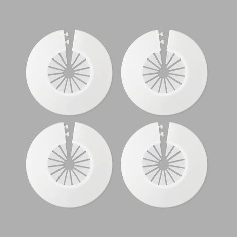 4-teiliges Set Abflussrohrabdeckungen, 14–29 mm (0,55" bis 1,14"), Kunststoff-Rosette, dekoratives Abflussrohr für Spülbecken