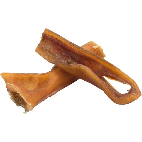 Beeztees Rinderkopfhaut 10 Stück, Länge 12 cm Soft Snack