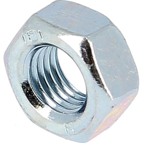Écrou Hu M24 Pas 200 Acier Zingué Blanc DIN 934