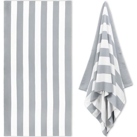 Serviette de plage, serviette de piscine en microfibre, serviette de bain, 75 x 150 cm, convient aux enfants et aux adultes, (1/4)