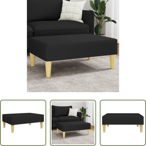 Fußstütze - Fußhocker Schwarz 77x55x31 cm Stoff (1/5)