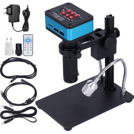 Caméra microscope numérique industrielle 4K CMOS, caméra vidéo C-Mount, prise UE 100-240V, pour inspection et observation (1/5)