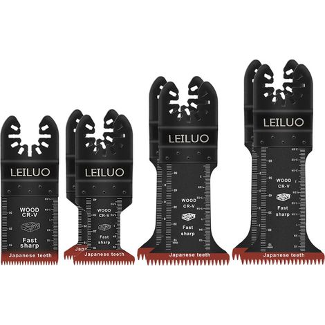 Lames Multitool Dents Japonaises 7 Pièces Lame d'Outil Oscillant Extra Longue pour Bois Kit CRV Compatible avec les marques et autres (1/5)