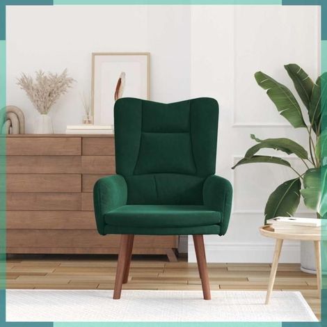 42001805 fauteuil Vert foncé 63 x 67 x 94 cm Velours (1/5)