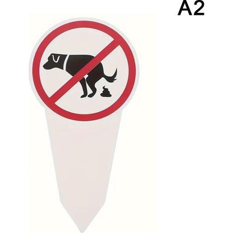 Plastic sign "No dogs allowed to leave their excrement" – Warning sign for the garden – AquaForge