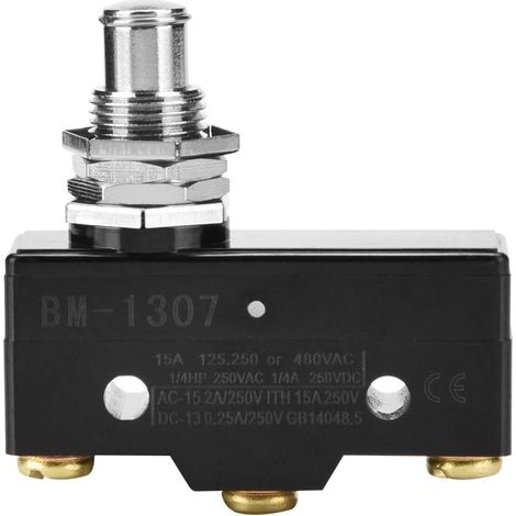 Interrupteur de fin de course Micro, Interrupteur de fin de course momentané Micro Interrupteur Contacts en argent à action instantanée 1Pc(BM-1307) (1/5)
