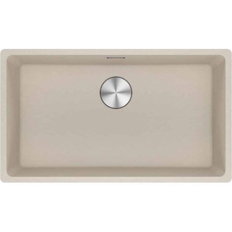 Franke – Évier 1 bac en Fragranit+ MRG110-72 – Couleur café crème – Vidage automatique – Traitement antibactérien Sanitized