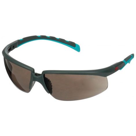 Lunettes de sécurité S2002SGAF-BGR-EU EN 166 EN172 branches gris / turquoise, verres gris