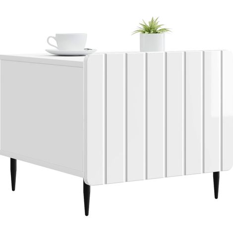 Maison Exclusive - Couchtisch Hochglanz Weiß 49 x 50 x 42 cm Holz