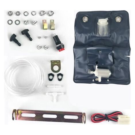 Kit de pompe de nettoyage pour outil de nettoyage de pare-brise de voiture, adapté au kit de pompe de nettoyage de pare-brise de voiture 12V plus sac d'eau 1L 151286776374 (1/5)
