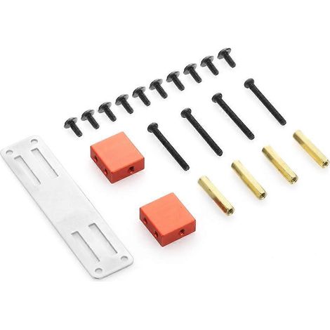 Kit de support de servo en métal pour voiture RC MN D90 D91 D99S MN99S, rouge (1/5)