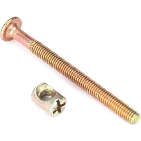 Set di fissaggio in acciaio da 70 mm con viti e dadi da 6 mm - Confezione da 10 connettori per mobili - ALTRO (1/3)