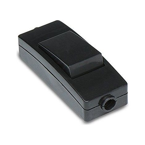 Interruptor pasante aereo unipolar para lampara 2A 250V Negro (1/4)