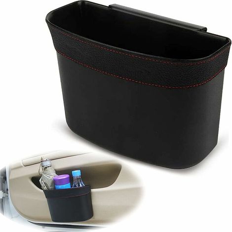 Conception Suspendue de Boîte de Rangement de Voiture,Poubelle de Voiture Suspension Noir pour stocker les ordures, ainsi que les téléphones portables, les verres à boire (1/5)