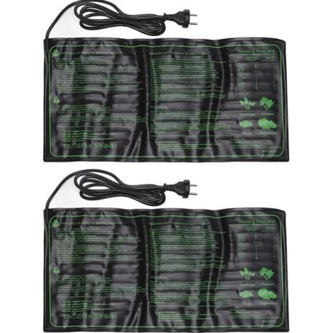 2 tapis chauffant imperméable pour semis - Coussin température constante, prise UE 220-240V, germination graines (1/2)