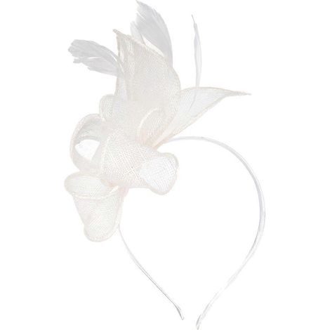Clip-on-Fascinatorhut, Fascinator-Haarreif für Teepartys, Vintage-Kopfschmuck für Damen und Mädchen – 22 x 18 x 5 cm – Weiß (1/4)