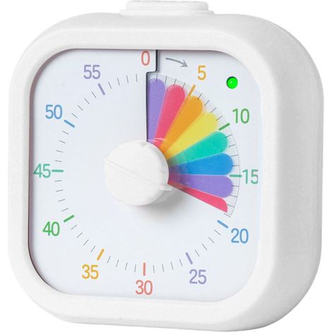 Visueller Timer mit Regenbogen-Countdown, 60 Minuten, Weiß (1/5)