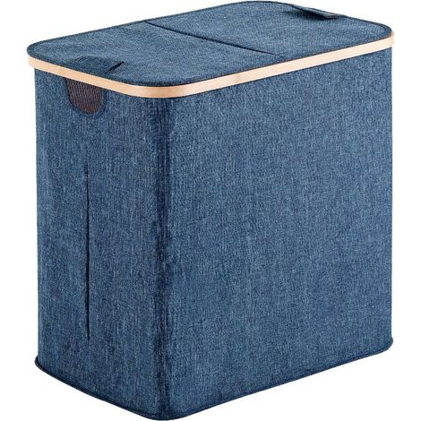 GEDY 13380500300 YOSHI Cesto Ropa 87 Litros Azul-Natural - ref: 13380500300 (1/3)