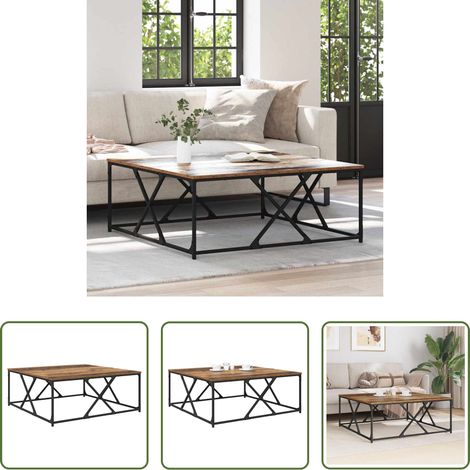 Couchtisch Altholz -  Couchtisch Altholz 100 x 100 x 40 cm Holzwerkstoff (1/5)