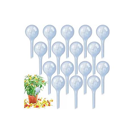 Boule d'arrosage x16, billes d'eau auto-irrigation en plastique, dispositif d'hydratation pour plantes d'intérieur et d'extérieur, fleurs, jardin, kit de 16 unités, petit modèle, gris bleu
