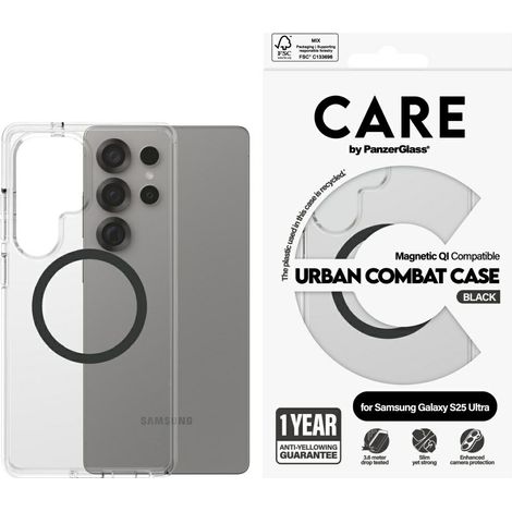 Custodia trasparente PanzerGlass QI per Samsung Galaxy S25 Ultra. (1/4)