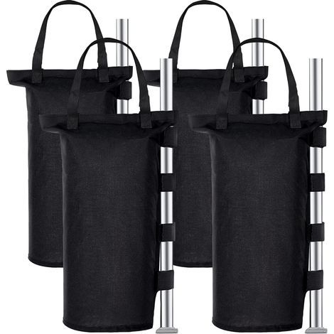 Poids Tonnelle Industrielle 1680D, Jeu de 4 Poids pour Tonnelle, Revêtement Intérieur en PVC, Sac de Sable pour Tonnelle pour Tente Pop-up, Auvent ou Parasol (Un Tube) (1/4)