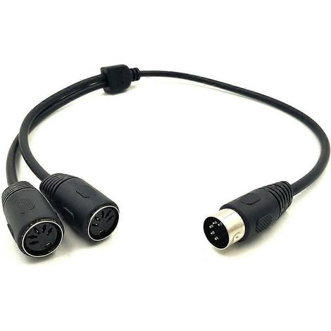 MIDI 5-Pin Stecker auf Doppelbuchse Audio-Adapterkabel für MIDI-Keyboards und Gitarre (1/5)