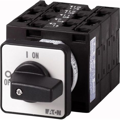 Commutateur inverseur cont.: 10 32A D-Y-0-Y-D 60° à acc. encastré 000016776 EATON T3-5-15876/E