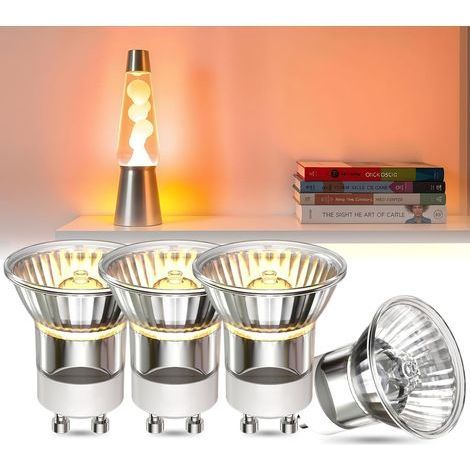 4 Ampoule MR11 GU10 35W Halogène Dimmable Blanc Chaud 2800K Pour Lampe à Lave (1/5)