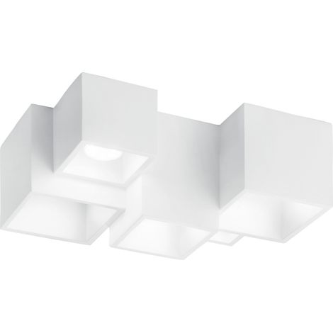 "Plafoniera FOSTER in gesso bianco verniciabile con cinque punti luce" (1/3)