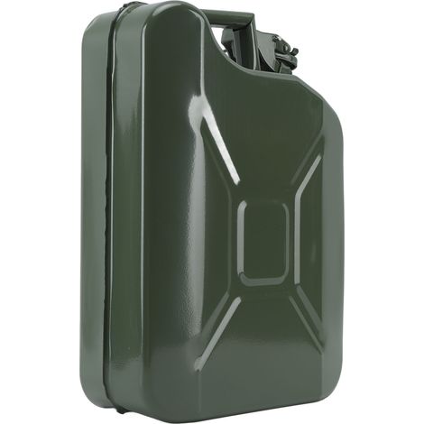 Bidon d'essence 10L acier inoxydable réservoir carburant auto-ventilé avec poignée portable, jerricane 2,6 gallons. (1/5)
