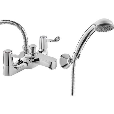 Deva Vitality Deck Mounted Bath Shower Mixer Tap - Chrome (1/2)