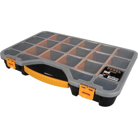 Perel OMR24 pieza pequeña y caja de herramientas Negro, Amarillo (1/4)