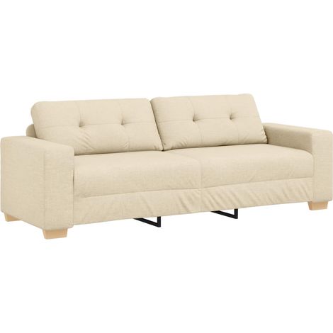 3-Sitzer-Sofa Creme 180 cm Stoff