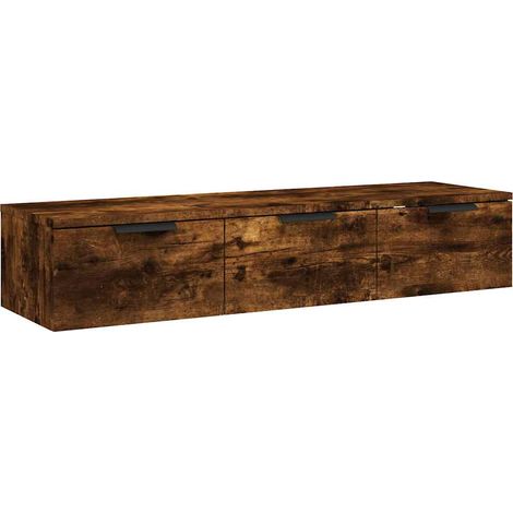 Armario de pared madera ingeniería roble ahumado 102x30x20 cm vidaXL (1/5)