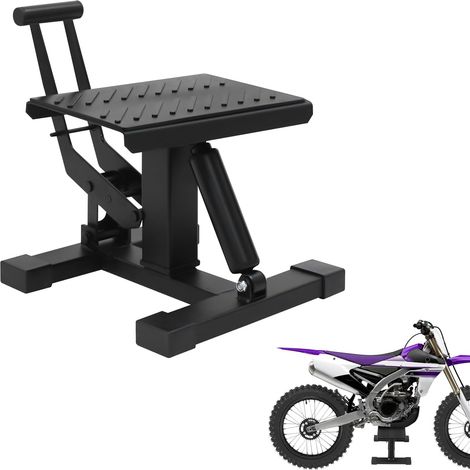 Cric de Moto 200 kg Hauteur de Levage 25-34 cm Pont Élévateur Hydraulique avec Selles Antidérapantes Table Élévatrice pour Moto Levage Rapide pour Entretien Réparation Quad ATV Atelier Garage (1/5)