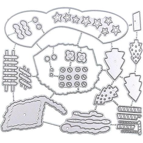 Sternenklare Weihnachtshaus-Metallstanzschablone DIY-Scrapbooking-Albumpapier