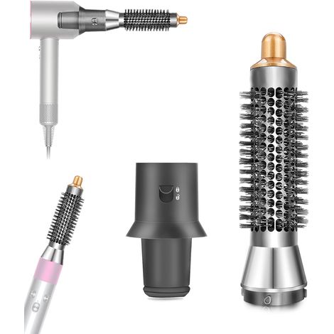 Kleine Rundbürste (20 mm) und Haartrockner-Adapter, kompatibel mit Dyson Supersonic HD01 HD02 HD03 HD04 HD08 und auch kompatibel mit Dyson Airwrap HS01/HS05.
