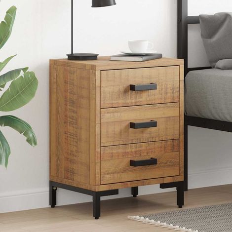 Table de chevet flottante-Table de nuit Marron 40x30x55 cm Bois de pin massif 191736 (1/5)