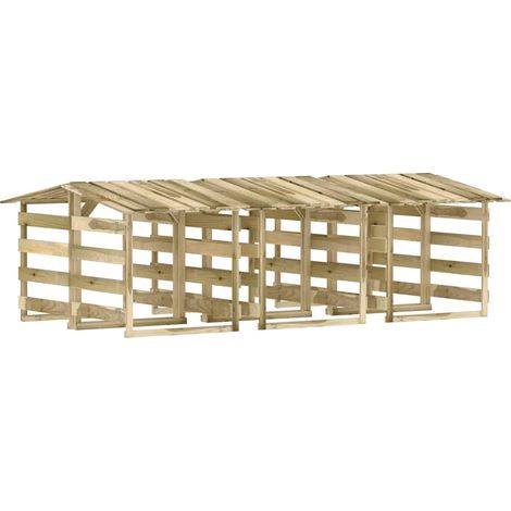 vidaXL Pérgolas con techo 6 uds madera pino impregnada 100x90x100 cm (1/2)