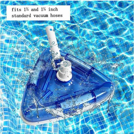 Tête d'aspirateur de piscine, aspirateurs triangulaires transparents en vinyle pour piscines hors sol et creusées (1/4)