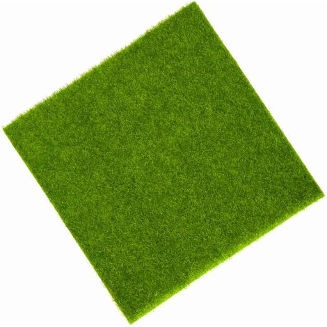 Gazon Synthétique pour Terrarium Miniature DIY - 15cm x 15cm - Pelouse Artificielle Plastique pour Aquarium et Décor (1/5)