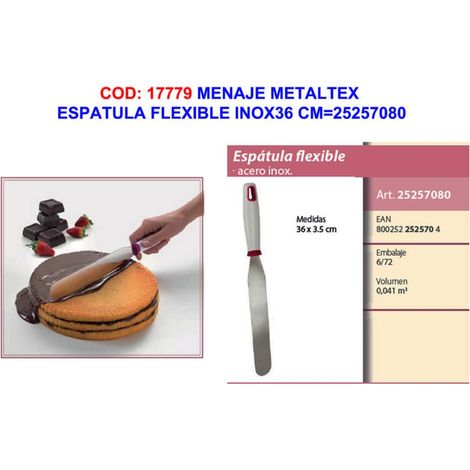 Spatule flexible en acier inoxydable 36 cm Metaltex