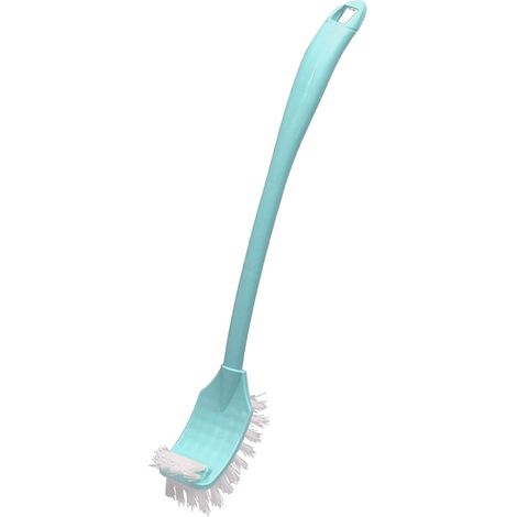 Brosse de toilette, bleu, long manche, pour WC et salle de bain (1/5)