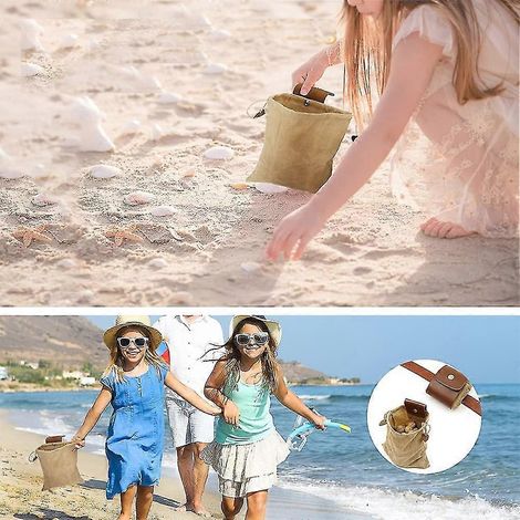 Sac de cueillette en toile, sac à cueillir des fruits et des champignons pour la randonnée, le camping, la chasse et la promenade sur la plage. Pliable et facile à transporter. À propos de (1/5)